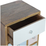Scandinavian 4 Drawer Bedside Multi Colour-Modern Furniture Deals