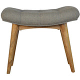 Scandinavian Round Grey Footstool-Modern Furniture Deals