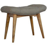 Scandinavian Round Grey Footstool-Modern Furniture Deals