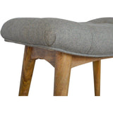 Scandinavian Round Grey Footstool-Modern Furniture Deals