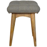 Scandinavian Round Grey Footstool-Modern Furniture Deals