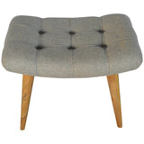 Scandinavian Round Grey Footstool-Modern Furniture Deals