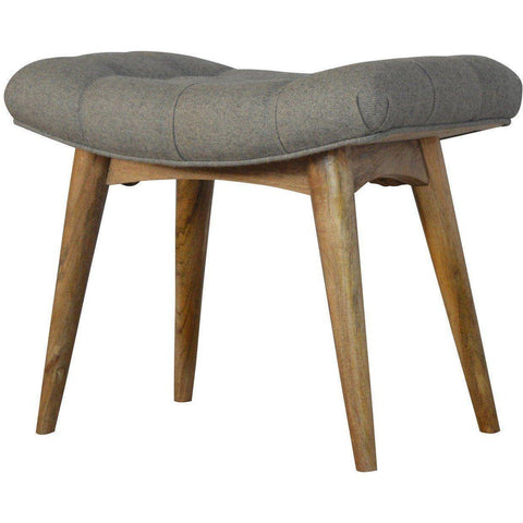 Scandinavian Round Grey Footstool-Modern Furniture Deals