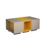 Sense Nesting Coffee Table-L.Mocha-Mustard-Modern Furniture Deals