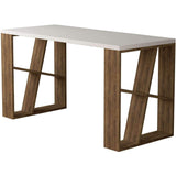 Shelfy Desk-White-Dark Oak-Modern Furniture Deals