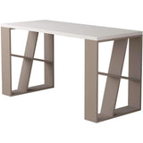 Shelfy Desk-White-L.Mocha-Modern Furniture Deals