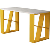Shelfy Desk-White-Mustard-Modern Furniture Deals