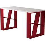 Shelfy Desk-White-Red-Modern Furniture Deals