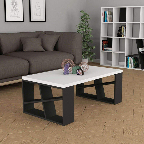 Shelfy Table-White-Grey-Modern Furniture Deals