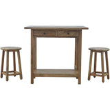 Solid Wood Breakfast Table With 2 Stools-Modern Furniture Deals