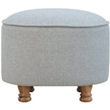 Solid Wood Grey Oval Stool-Modern Furniture Deals