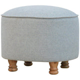Solid Wood Grey Oval Stool-Modern Furniture Deals