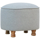 Solid Wood Grey Oval Stool-Modern Furniture Deals