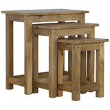 Solid Wood Set Of 3 Stools-Modern Furniture Deals