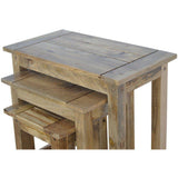 Solid Wood Set Of 3 Stools-Modern Furniture Deals