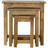 Solid Wood Set Of 3 Stools-Modern Furniture Deals