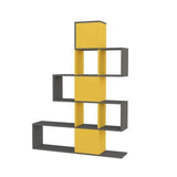 Stairway Bookcase-Grey-Mustard-Modern Furniture Deals