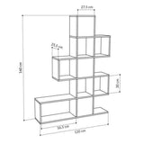 Stairway Bookcase-White-Oak-Modern Furniture Deals