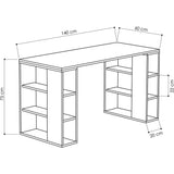 Storex Desk-White-Burgundy-Modern Furniture Deals