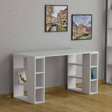 Storex Desk-White-Burgundy-Modern Furniture Deals
