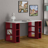 Storex Desk-White-Burgundy-Modern Furniture Deals