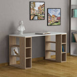 Storex Desk-White-Burgundy-Modern Furniture Deals