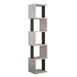 Talia Corner Bookcase-A.White-A.Grey-Modern Furniture Deals