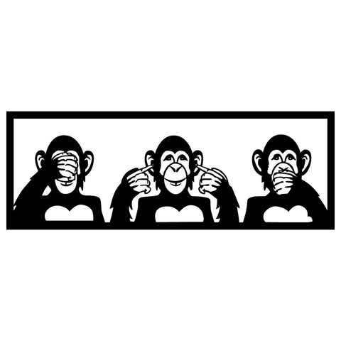 THREE MONKEYS - L Wall Art-Metal Wall Art-[sale]-[design]-[modern]-Modern Furniture Deals
