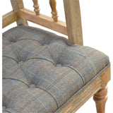 Tweed Bench With Casters-Modern Furniture Deals