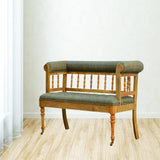 Tweed Bench With Casters-Modern Furniture Deals