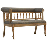 Tweed Bench With Casters-Modern Furniture Deals