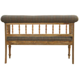 Tweed Bench With Casters-Modern Furniture Deals