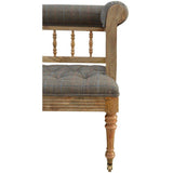 Tweed Bench With Casters-Modern Furniture Deals