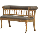 Tweed Bench With Casters-Modern Furniture Deals