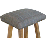 Upholstered Tweed Stool-Modern Furniture Deals