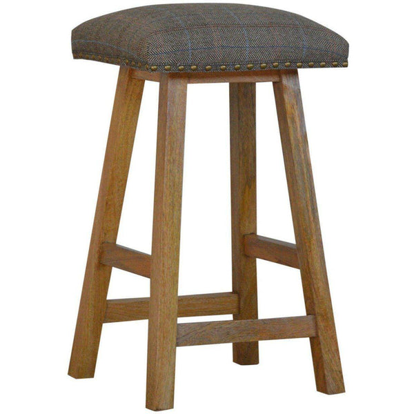 Upholstered Tweed Stool-Modern Furniture Deals