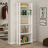 Valz Bookcase-White-Oak-Modern Furniture Deals