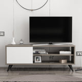 Vega Tv Unit Dark Coffee - White-FURNITURE>TV STANDS>TV STAND-[sale]-[design]-[modern]-Modern Furniture Deals