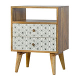 Vintage Printed Bedside Table-Modern Furniture Deals