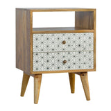 Vintage Printed Bedside Table-Modern Furniture Deals