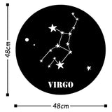 VIRGO HOROSCOPE - BLACK Wall Art-Metal Wall Art-[sale]-[design]-[modern]-Modern Furniture Deals