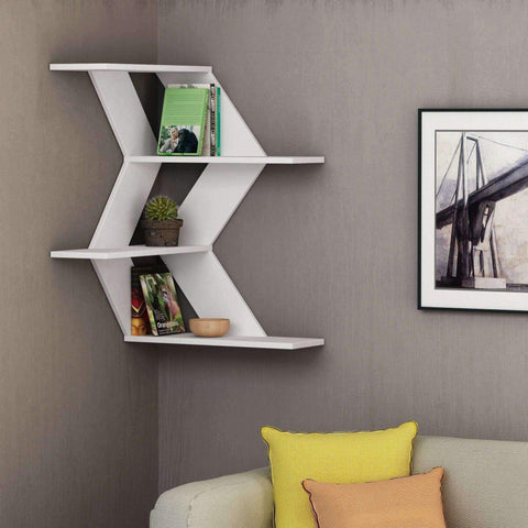 Wave Corner Shelf-White-Modern Furniture Deals