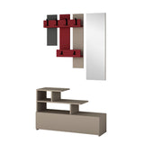 Westy Hallway Set-L.Mocha-Burgundy-Modern Furniture Deals