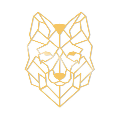 WOLF2 METAL DECOR - GOLD Wall Art-Metal Wall Art-[sale]-[design]-[modern]-Modern Furniture Deals