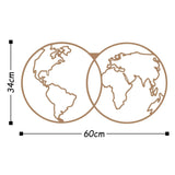 WORLD MAP - COPPER Wall Art-Metal Wall Art-[sale]-[design]-[modern]-Modern Furniture Deals