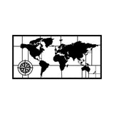 WORLD MAP METAL DECOR 7 - BLACK Wall Art-Metal Wall Art-[sale]-[design]-[modern]-Modern Furniture Deals