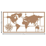 WORLD MAP METAL DECOR 7 - COPPER Wall Art-Metal Wall Art-[sale]-[design]-[modern]-Modern Furniture Deals
