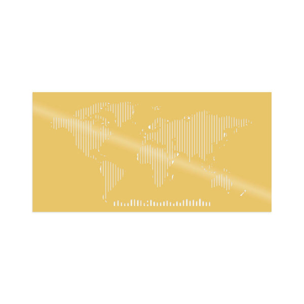 WORLD MAP METAL DECOR 8 - GOLD Wall Art-Metal Wall Art-[sale]-[design]-[modern]-Modern Furniture Deals