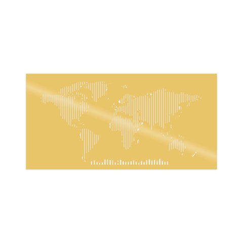 WORLD MAP METAL DECOR 8 - GOLD Wall Art-Metal Wall Art-[sale]-[design]-[modern]-Modern Furniture Deals