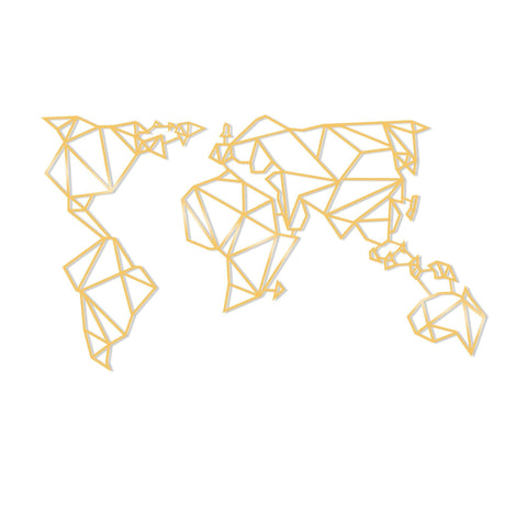 WORLD MAP METAL DECOR10 - GOLD Wall Art-Metal Wall Art-[sale]-[design]-[modern]-Modern Furniture Deals